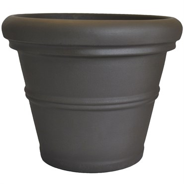 Tusco 24.5" Rolled Rim Planter Espresso