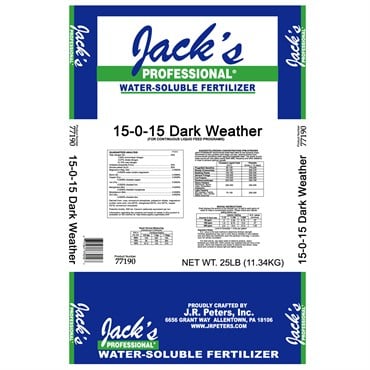 Jacks Prof Dark Weather 15-0-15 25Lb (80/Pl)