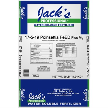 Jacks Prof Poinsettia FeED + Mg 17-5-19 25Lb (80/Pl)