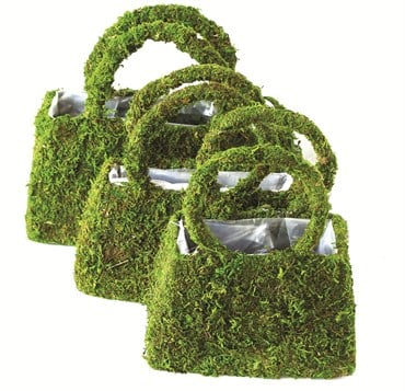 SuperMoss 3PC Set Deco Beaumont Purse Basket