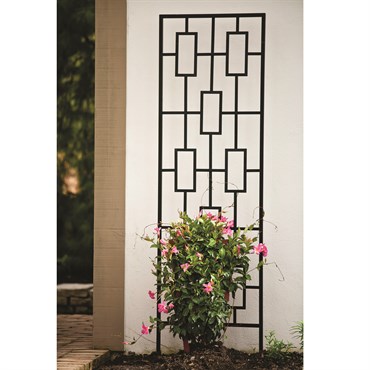 Panacea 78" Contemporary Trellis Black