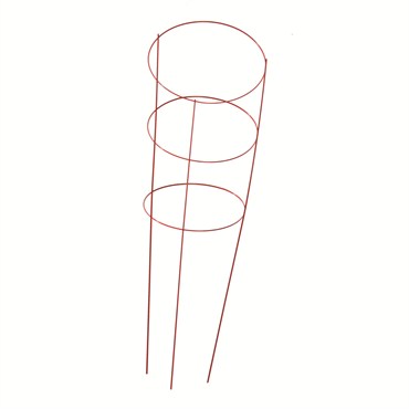Panacea 54" Red Tomato Cage 4 Leg 4 Ring