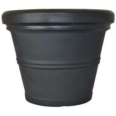 Tusco 20" Rolled Rim Planter Black