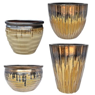 MCarr 26pc Techno Planter Gold Yellow Cream