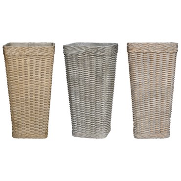 MCarr 18pc Tall Sq Rattan Planter Pallet Mixed Colors
