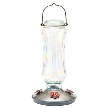 Perky Pet 16oz Starglow Clear Glass Vintage Hummingbird Feeder