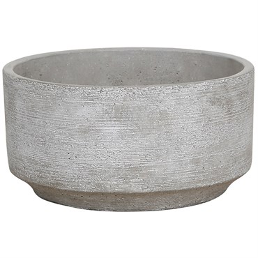 MCarr 6" Low Round Planter Light Gray