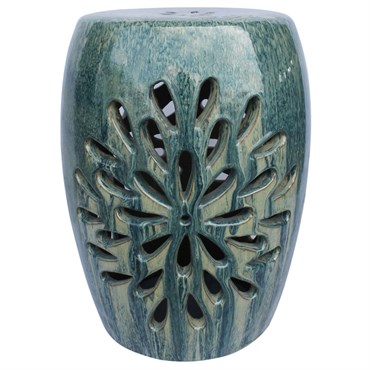 MCarr 19" Starburst Garden Stool Navy Cream