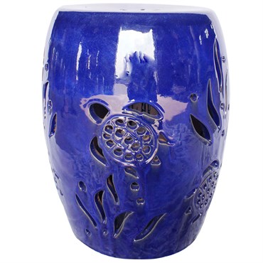 MCarr 19" Sea Turtle Stool Light Blue