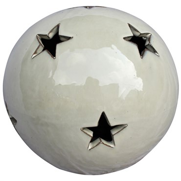 MCarr 12" Sphere W/Stars Light Cream