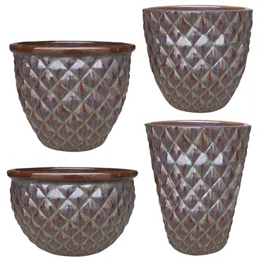 MCarr 26pc Diamond Planter Pallet Eggplant