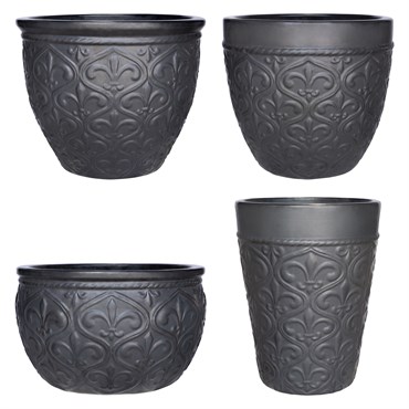 MCarr 26pc Fleur De Lis Planter Pallet Matte Black