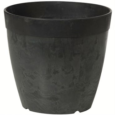 Artstone 10" Round Dolce Planter Black