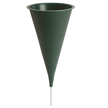 Memorial Vase Plain Cone Green