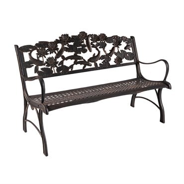 Painted Sky Bench Koi Iron