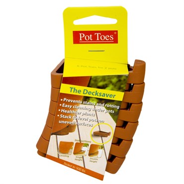 Plant Stand Pot Toes 6pk Terra Cotta Clip Strip