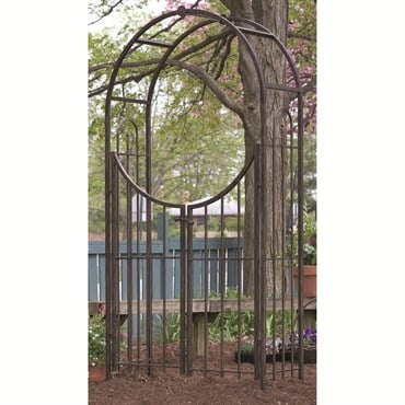 Panacea 90"x50"x18" Arched Arbor With Gate