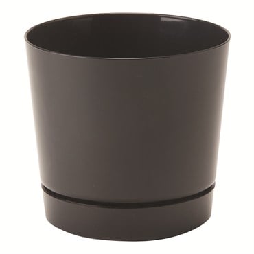 Majestic 10" Cylind Pot Black Full Depth Glossy