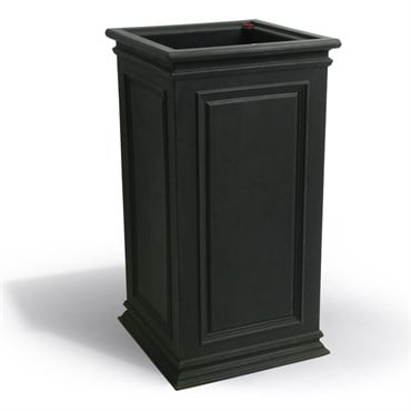 Algreen 27" Covington Pillar Self Water Planter Black