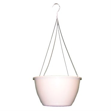 BLD 12" SL Hanging Basket with 19" Flex Hanger White 25/CS
