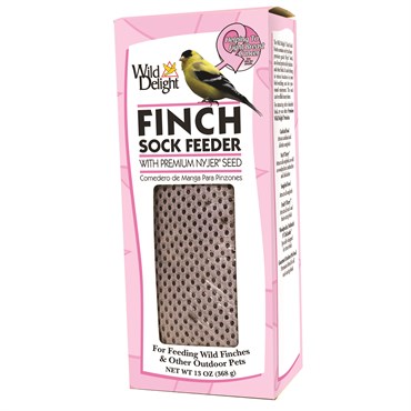 Wild Delight Pink Finch Sock With Nyjer