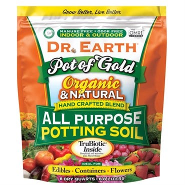 Dr Earth 8qt Pot of Gold Potting Soil 4/CS