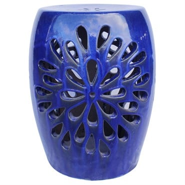 MCarr 19" Starburst Garden Stool Light Blue