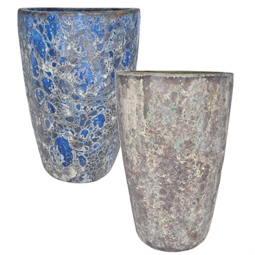 MCarr 12PC Tall Round Pltr Plt Mixed Colors