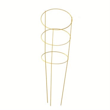 Panacea 54" Yellow Tomato Cage 4 Leg 4 Ring