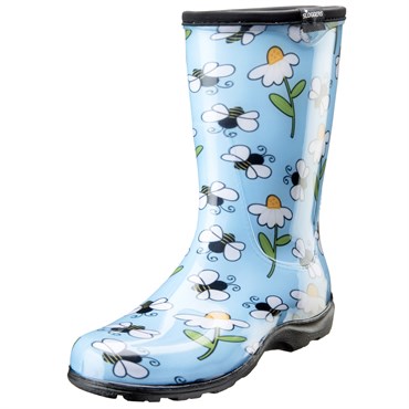 Sloggers Womens Boot w/ Trim Bee Blue Size 6
