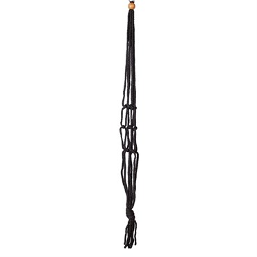 Primitive 30" Black Macrame Plant Hanger