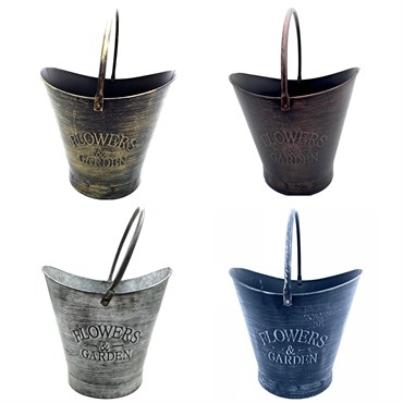 VCS Flower Garden Metallic Planters