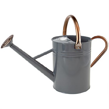 WSP 1 Gallon Watering Can w/ Copper Accents Cool Grey