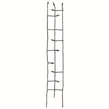 Panacea 72" Narrow Forged Twig Trellis With Leaves