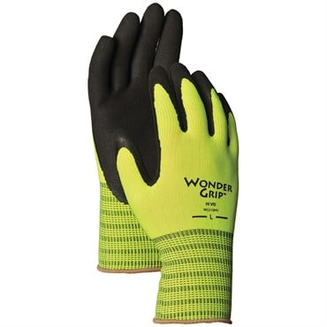 Wonder Grip Rubber Palm Glove Small Hi Vis Green