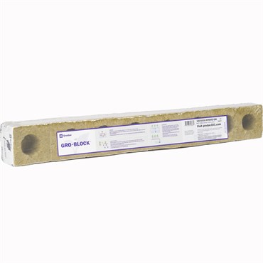 Grodan Gro-Block Improved GR4 - Small 3" (3x3x2.6) w/Hole - Shrinkwrap/Strip - Carton (384/Carton)