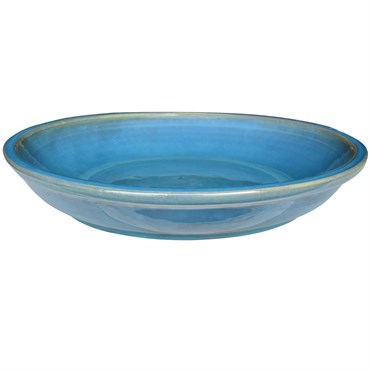 Michael Carr 15" Glazed Round Saucer Ultra Marine
