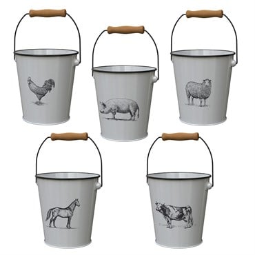 Panacea 7.5" Milkhouse Farm Animal Bucket Planter