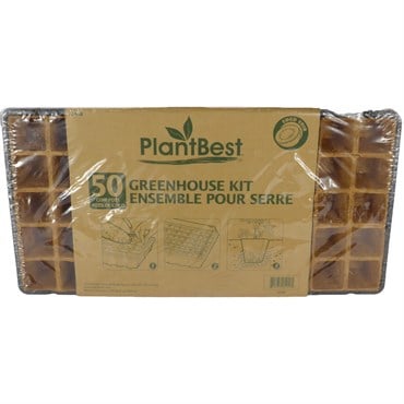 PlantBest 50 Coconut Coir Pot Greenhouse Kit