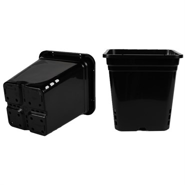 SunPack 12"x12" Square Pot, Black 12" Tall
