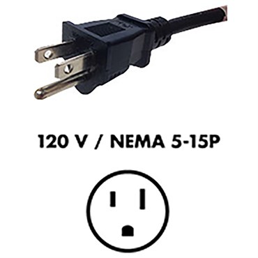 Fluence AC Cord, 15' ( 4572mm ), NEMA 5-15P Plug to M19 Threaded Connector 5/CA