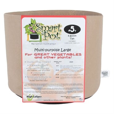 Smart Pot 5gal Multi Purpose Large Tan Display Box