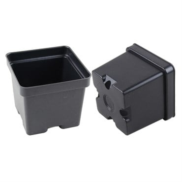 Grower Select 04.50 Square Ps Vacuum Formed Pot Black 450/CS