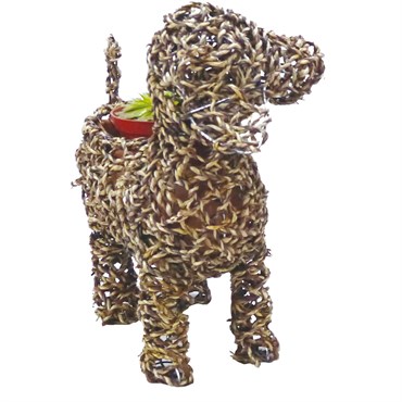 Gardener Select 13" Medium Dog Rattan Rope Topiary 12/CS