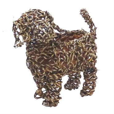 Gardener Select 11" Small Dog Rattan Rope Topiary 12/CS