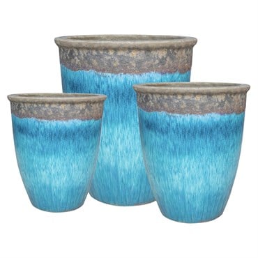 MCarr 12pc Aquapot Planter Pallet Volcanic Milky Blue