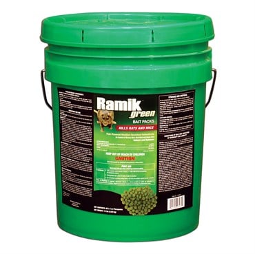 NGN Ramik Green Rodent Bait 1/2" Pellets 60x4oz Packs per Pail (36/Pl) ( Diaphacinone )