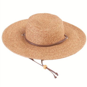 Sloggers Womens Braided Hat Dark Brown Med UPF 50+