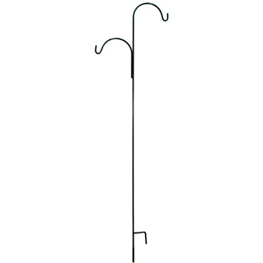 AGW 90"x24" Tall Offset Double Shepherd Hook Black