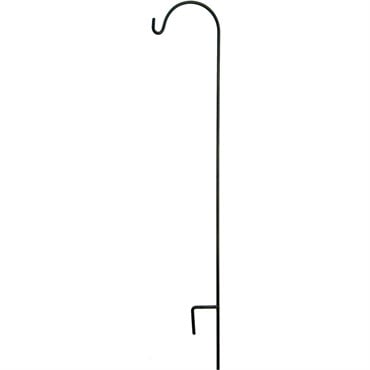 AGW 90"x12" Tall Single Shepherd Hook Black